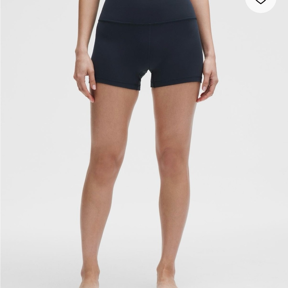 Lululemon Align 4” high rise navy shorts